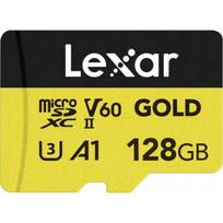atminties kortele 128gb pro v60 - Lexar Pro Gold 128GB microSDXC UHS-II V60 A1 Card - 1 nuotrauka