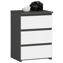 pilka komoda balta - Komoda Akord CL3, pilka/balta (Grey/White) - 1 nuotrauka