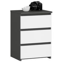 pilka komoda balta - Komoda Akord CL3, pilka/balta (Grey/White) - 2 nuotrauka
