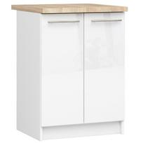 apatine virtuvine spintele - Akord Furniture Factory Oliwia S60, balta (White) - 2 nuotrauka