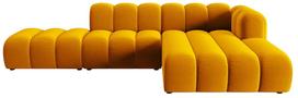 Kampinė sofa Micadoni Lupine Sal10, geltona (Yellow), dešininė, 299 x 177 cm x 70 cm