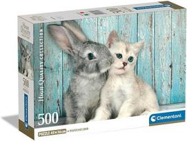 Clementoni Dėlionė „Katė ir zuikis“, 500 vnt. 35539