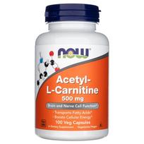l karnitinas - NOW FOODS Acetil-L-karnitinas 500 mg, 100 kapsulių - 1 nuotrauka
