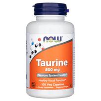 taurinas papildai - NOW FOODS Taurinas 500 mg, 100 kapsulių - 1 nuotrauka