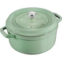 puodas staub - Staub Apvalus ketaus puodas 40508-706-0, 5.2 l, mėtinė (Mint) - 1 nuotrauka