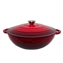 Zyle Apvalus emaliuotas ketaus puodas ZY030DRKI, raudonas (Red)