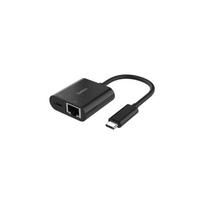 usb c 100w laidas - Belkin USB-C Ethernet Adapter 100W PD Juodas (Black) - 1 nuotrauka
