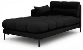 Sofa Micadoni Home Mamaia Chaise Longue, juoda, kairinė, 185 x 105 cm x 75 cm
