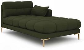 Sofa Micadoni Home Mamaia Chaise Longue, žalia, dešininė, 185 x 105 cm x 75 cm