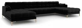 Sofa Micadoni Home Mamaia Panoramic, juoda, 383 x 185 cm x 75 cm