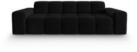 Sofa Micadoni Home Kendal Velvet 3 Seats, juoda, 222 x 103 cm x 79 cm