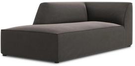 Sofa Micadoni Home Ruby Velvet Chaise Longue, tamsiai pilka, kairinė, 181 x 93 cm x 69 cm