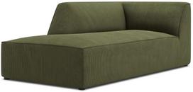 Sofa Micadoni Home Ruby Corduroy Chaise Longue, žalia, kairinė, 181 x 93 cm x 69 cm
