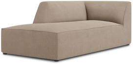 Sofa Micadoni Home Ruby Structured Fabric Chaise Longue, šviesiai ruda, kairinė, 181 x 93 cm x 69 cm