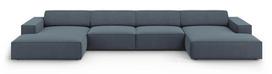 Sofa Micadoni Home Jodie, mėlyna, 364 x 166 cm x 70 cm