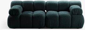 Modulinė sofa Micadoni Bellis, tamsi turkio, 188 x 94 cm x 70 cm