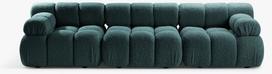 Modulinė sofa Micadoni Bellis, tamsi turkio, 282 x 94 cm x 70 cm