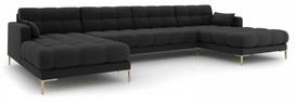 Sofa Micadoni Home Mamaia Panoramic, tamsiai pilka, 383 x 185 cm x 75 cm