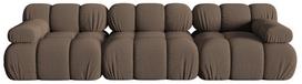 Modulinė sofa Micadoni Bellis 3D, ruda, 282 x 94 cm x 64 cm