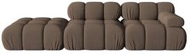 Modulinė sofa Micadoni Bellis 3D, ruda, kairinė, 282 x 94 cm x 64 cm