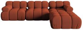 Modulinė sofa Micadoni Bellis 3D, oranžinė, 282 x 188 cm x 64 cm