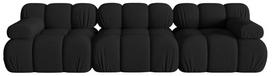 Modulinė sofa Micadoni Bellis 3D, juoda, 282 x 94 cm x 64 cm