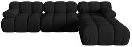 Modulinė sofa Micadoni Bellis 3D, juoda, 282 x 188 cm x 64 cm