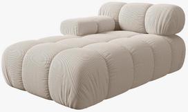 Modulinė sofa Micadoni Bellis, smėlio, kairinė, 155 x 94 cm x 64 cm