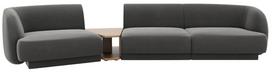 Modulinė sofa Micadoni Miley Blu 13, pilka, kairinė, 300 x 118 cm x 70 cm