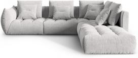 Modulinė sofa Micadoni Home Bloom City 83, sidabro, dešininė, 316 x 310 cm x 95 cm