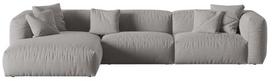 Modulinė sofa Micadoni Martina, šviesiai pilka, kairinė, 332 x 176 cm x 75 cm
