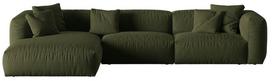 Modulinė sofa Micadoni Martina, žalia, kairinė, 332 x 176 cm x 75 cm
