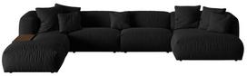 Modulinė sofa Micadoni Martina, juoda, kairinė, 406 x 280 cm x 75 cm