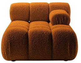 Modulinė sofa Micadoni Bellis, oranžinė, dešininė, 155 x 94 cm x 70 cm