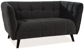 Sofa Castello 2, juoda, 145 x 85 cm x 78 cm