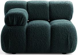 Modulinė sofa Micadoni Bellis Rolf 17, tamsiai žalia, kairinė, 94 x 94 cm x 70 cm