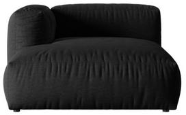 Modulinė sofa Micadoni Martina, juoda, kairinė, 176 x 123 cm x 75 cm