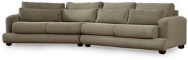 Sofa Hanah Home River 4, žalia, kairinė, 105 x 330 cm x 90 cm