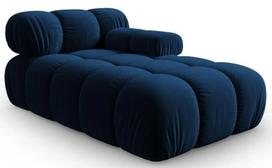 Modulinė sofa Micadoni Home Bellis, tamsiai mėlyna, dešininė, 157 x 97 cm x 62 cm