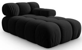 Modulinė sofa Micadoni Home Bellis, juoda, dešininė, 157 x 97 cm x 62 cm