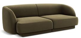 Sofa Micadoni Home Miley Velvet, žalia, 184 x 85 cm x 74 cm