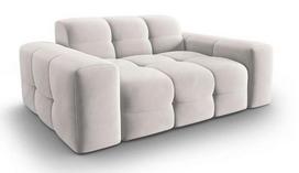 Sofa Micadoni Home Kendal Velvet, šviesiai pilka, 156 x 103 cm x 79 cm