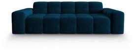 Sofa Micadoni Home Kendal Velvet 3 Seats, tamsiai mėlyna, 222 x 103 cm x 79 cm