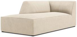 Sofa Micadoni Home Ruby Corduroy Chaise Longue, šviesiai ruda, kairinė, 181 x 93 cm x 69 cm