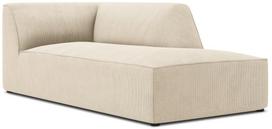 Sofa Micadoni Home Ruby Corduroy Chaise Longue, šviesiai ruda, dešininė, 181 x 93 cm x 69 cm