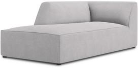 Sofa Micadoni Home Ruby Structured Fabric Chaise Longue, šviesiai pilka, kairinė, 181 x 93 cm x 69 cm