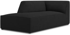 Sofa Micadoni Home Ruby Structured Fabric Chaise Longue, juoda, kairinė, 181 x 93 cm x 69 cm