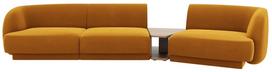 Modulinė sofa Micadoni Miley Blu 68, geltona, dešininė, 300 x 118 cm x 70 cm