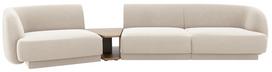 Modulinė sofa Micadoni Miley Blu 22, šviesiai smėlinė, kairinė, 300 x 118 cm x 70 cm