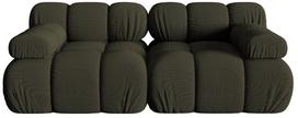 Modulinė sofa Micadoni Bellis 3D, žalia, 188 x 94 cm x 64 cm